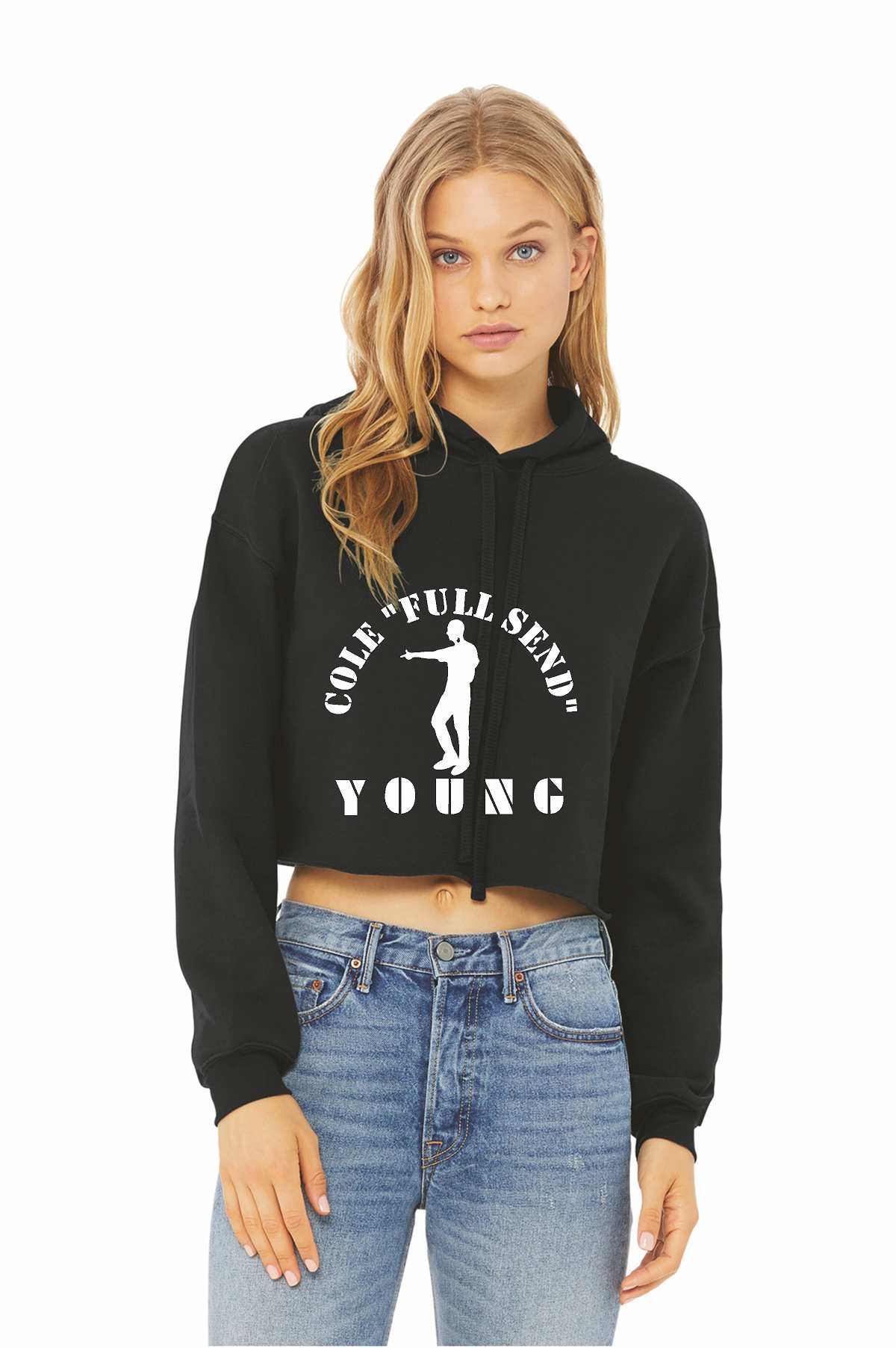 Cole Young BC702 Bella Canvas Cropped Ladies Hoodie