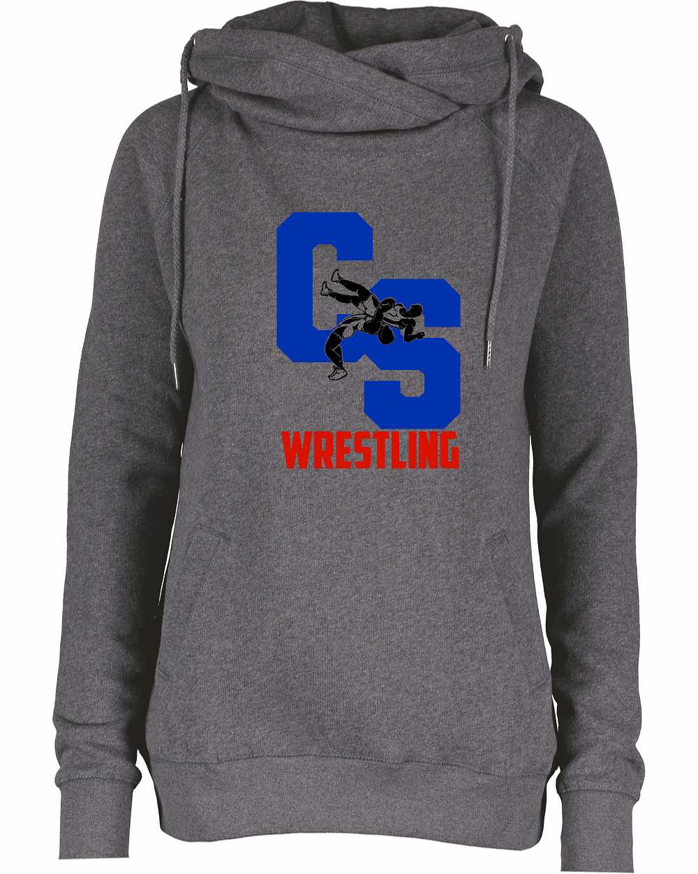 Campbell-Savona Wrestling Enza® Ladies Classic Fleece Funnel Neck Pullover Hood EZ329