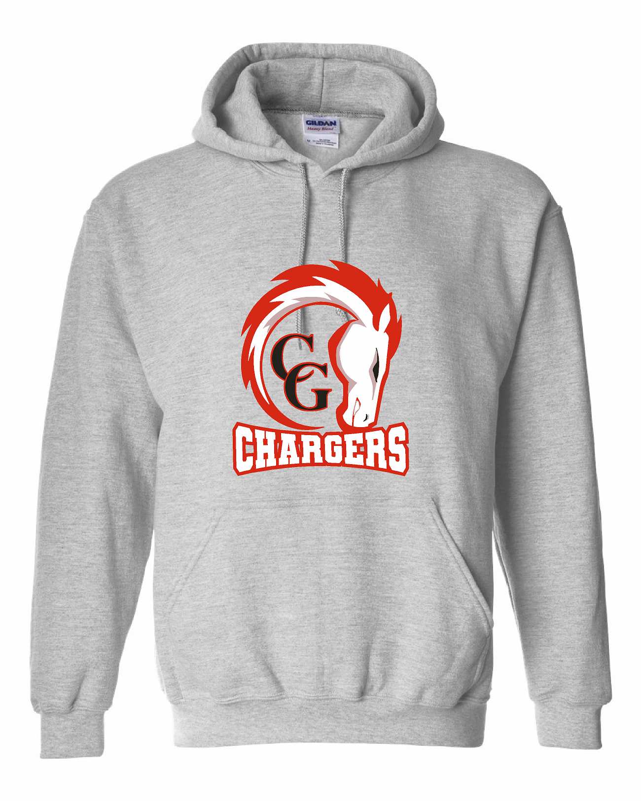CG Chargers Gray Gildan Hoodie Adult/Youth 18500