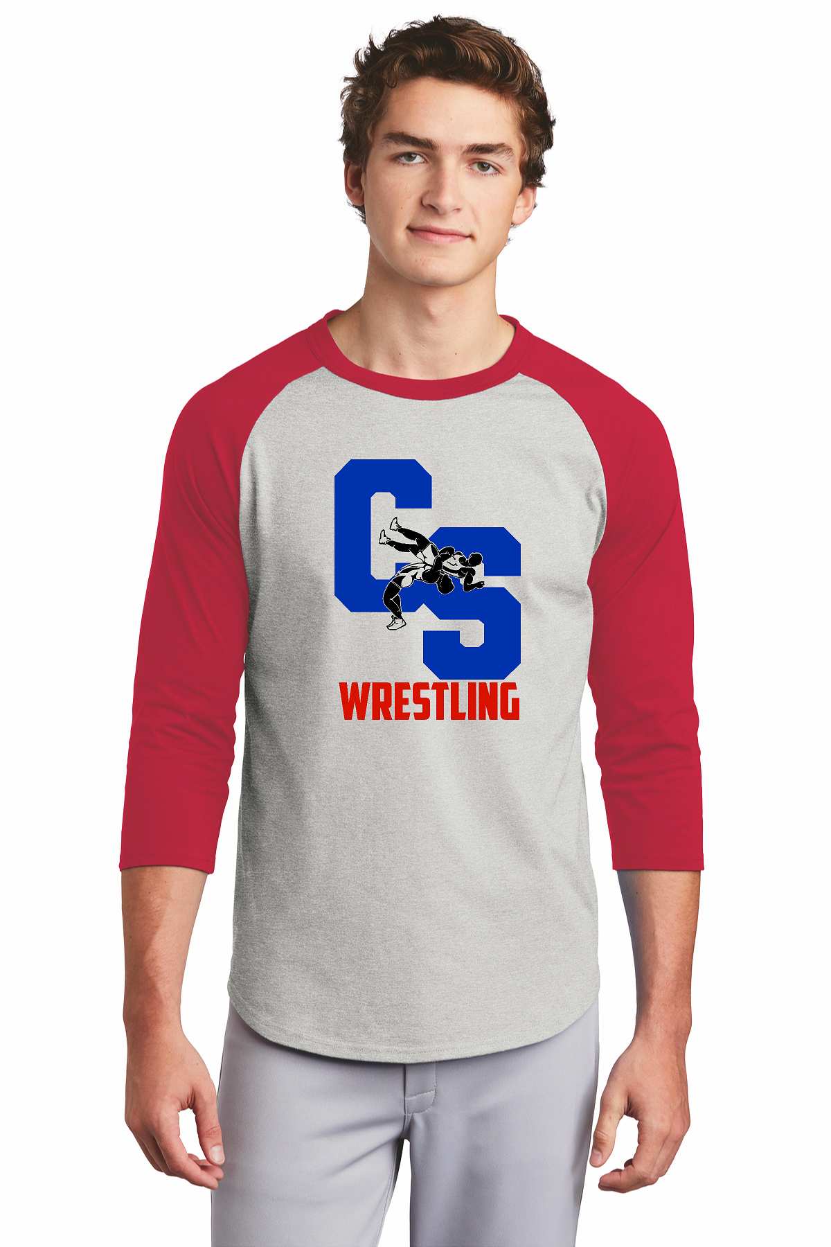 Campbell-Savona School Wrestling Unisex Sport-Tek® Colorblock Raglan Jersey T200