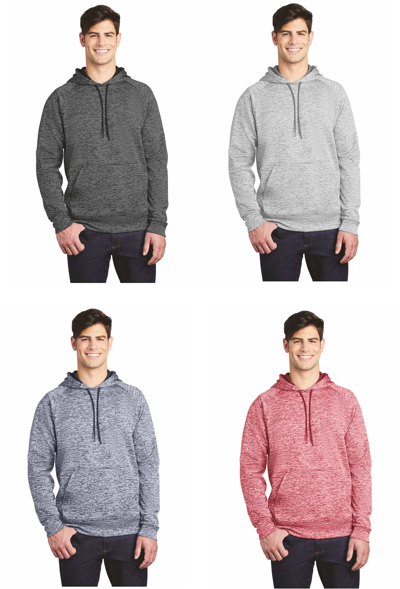 Tri-County Sport-Tek® PosiCharge® Electric Heather Fleece Hooded Pullover ST225