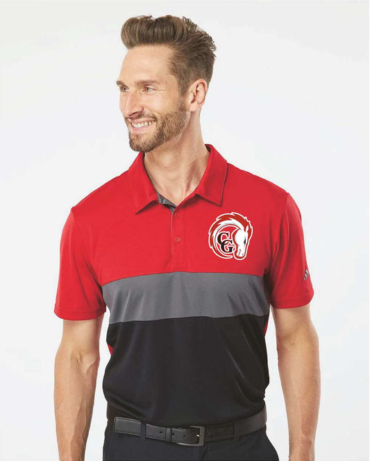 CG Chargers Adidas Merch Block Polo, Red  - Adidas A236
