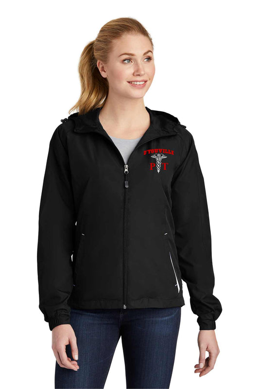 D'Youville Physical Therapy Sport-Tek® Ladies LST76 Colorblock Hooded Raglan Jacket