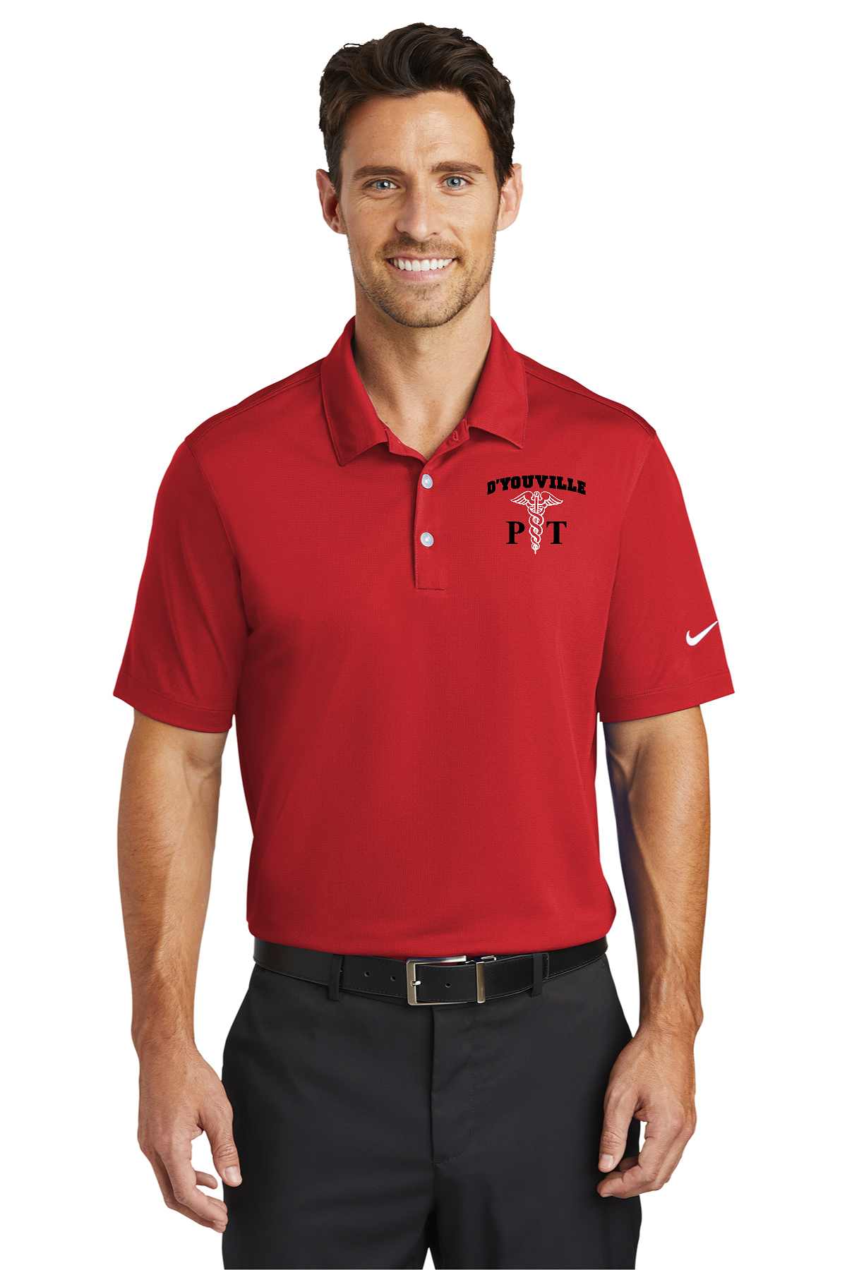 D'Youville Physical Therapy 637167 Nike Dri-FIT Vertical Mesh Polo