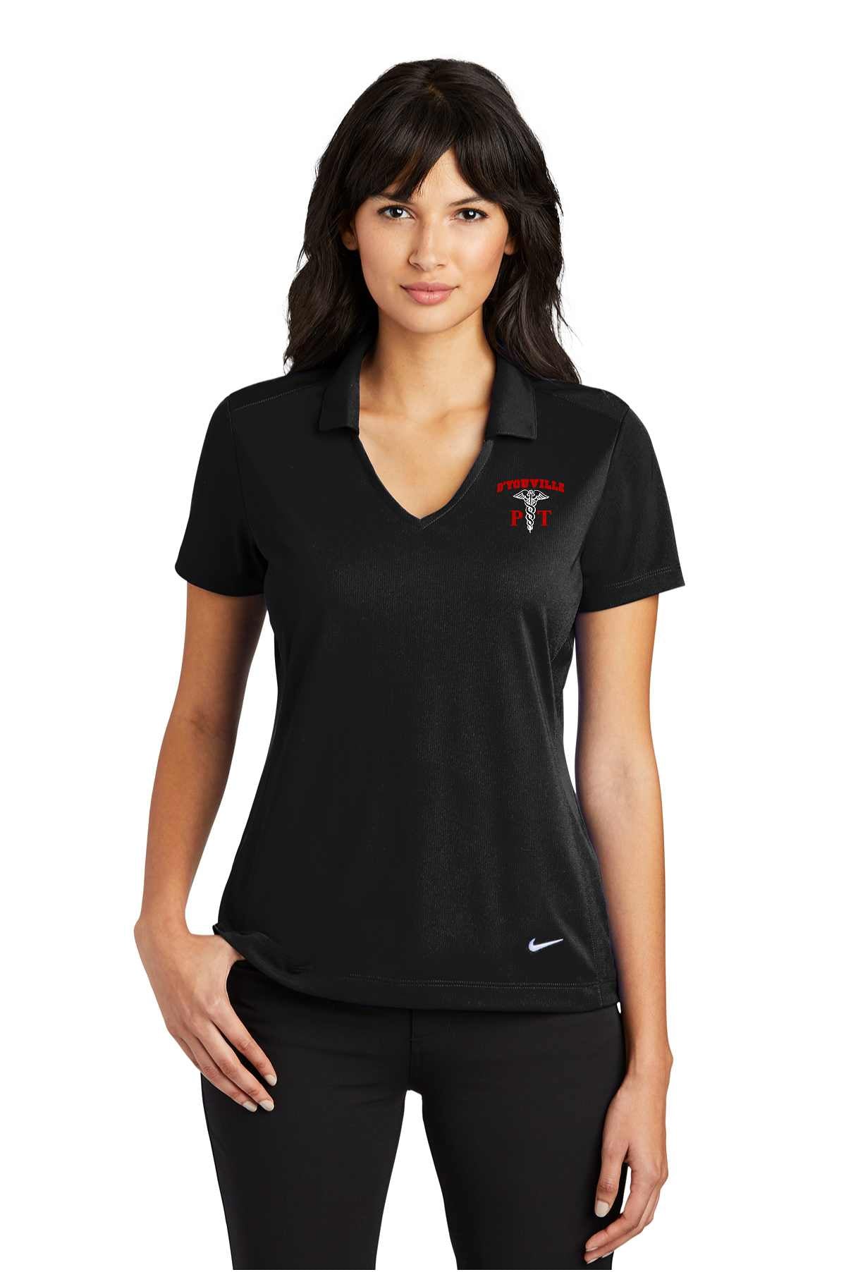 D'Youville Physical Therapy 637165 Nike Ladies Dri-FIT Vertical Mesh Polo