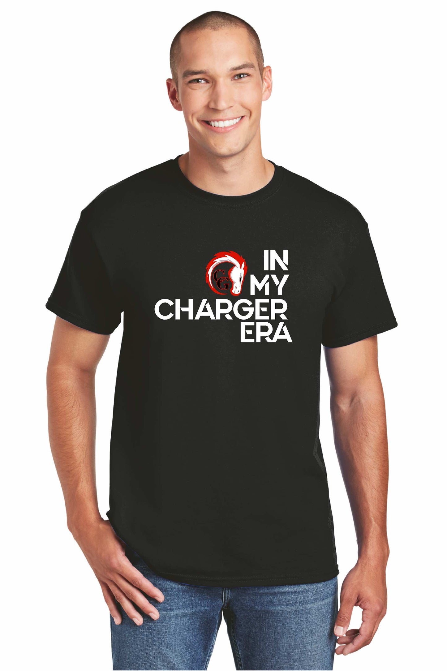 CG Chargers Era 8000 Gildan Unisex Black Tshirt