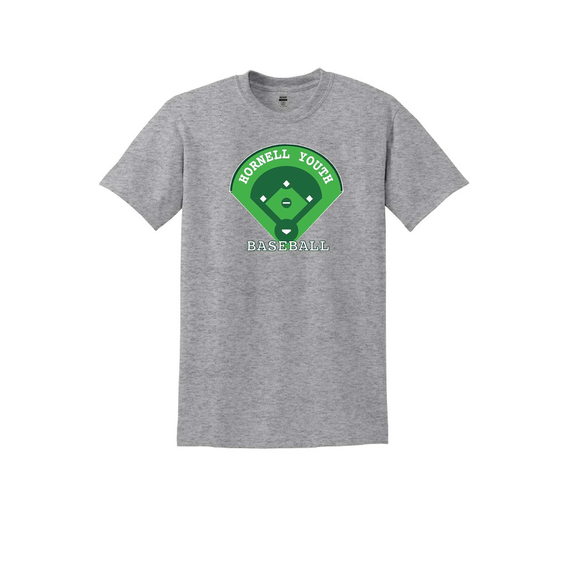 Hornell Youth Baseball League Logo Unisex Tshirt 8000 Youth Medium