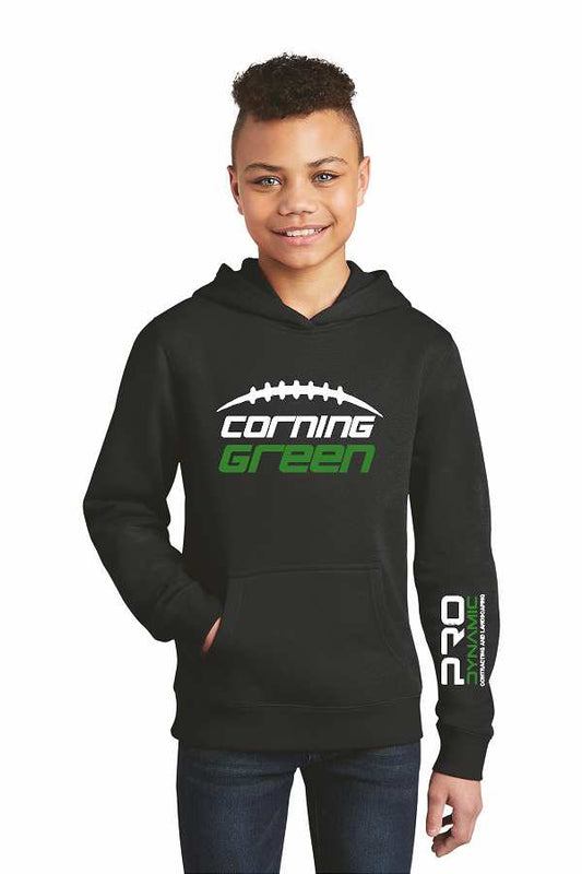 Corning Green DT6100Y  District® Youth V.I.T.™ Fleece Hoodie