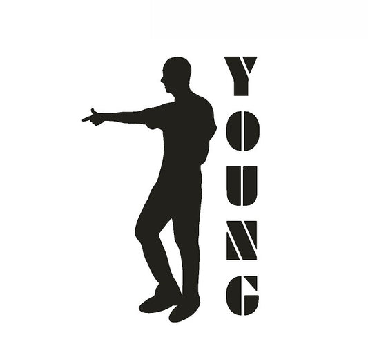 Cole Young Silhouette Decal 5"