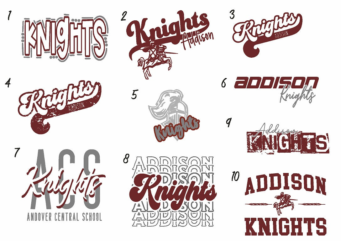 Addison Knights Unisex Hoodie Maroon DT6100 District