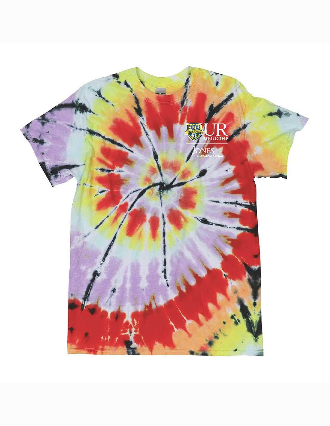 U of R DY906 Unisex Tie Die Spiral Tee