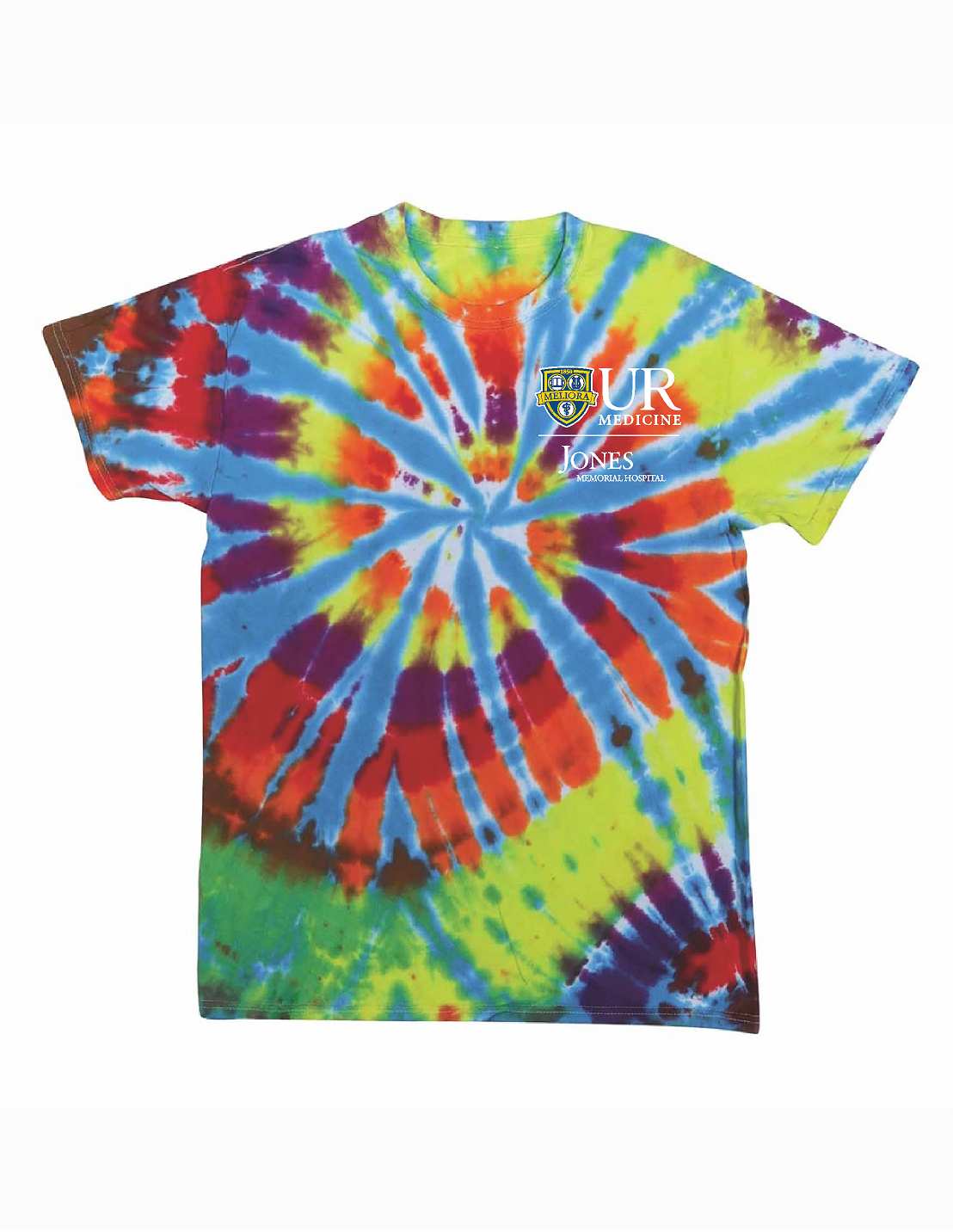 U of R DY906 Unisex Tie Die Spiral Tee