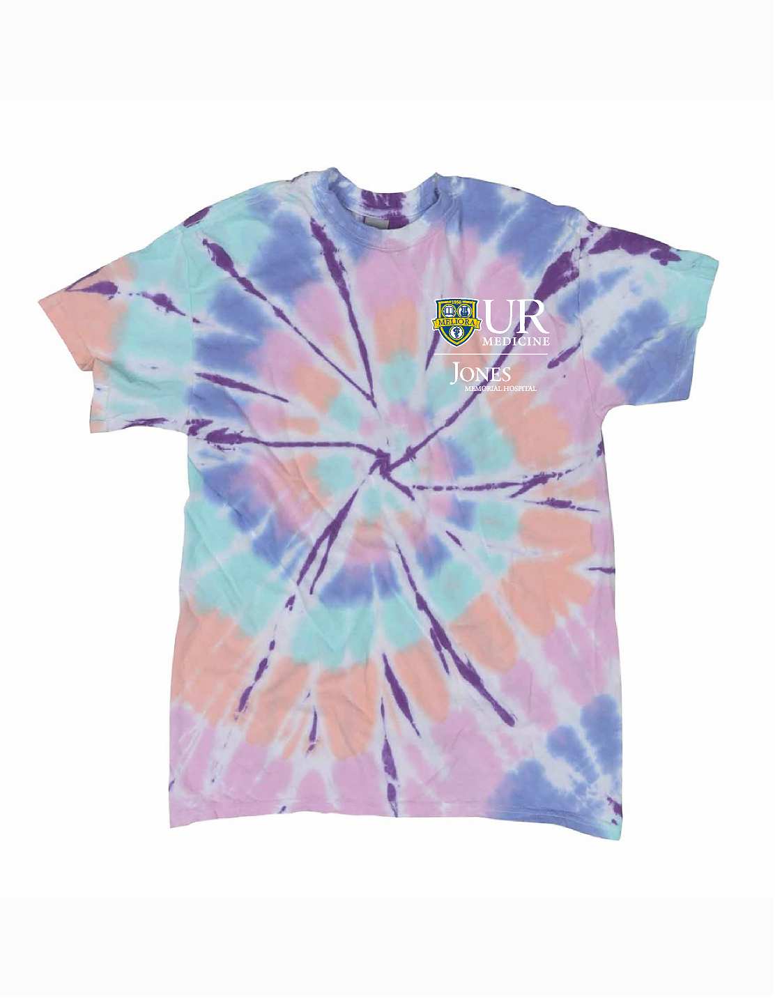 U of R DY906 Unisex Tie Die Spiral Tee