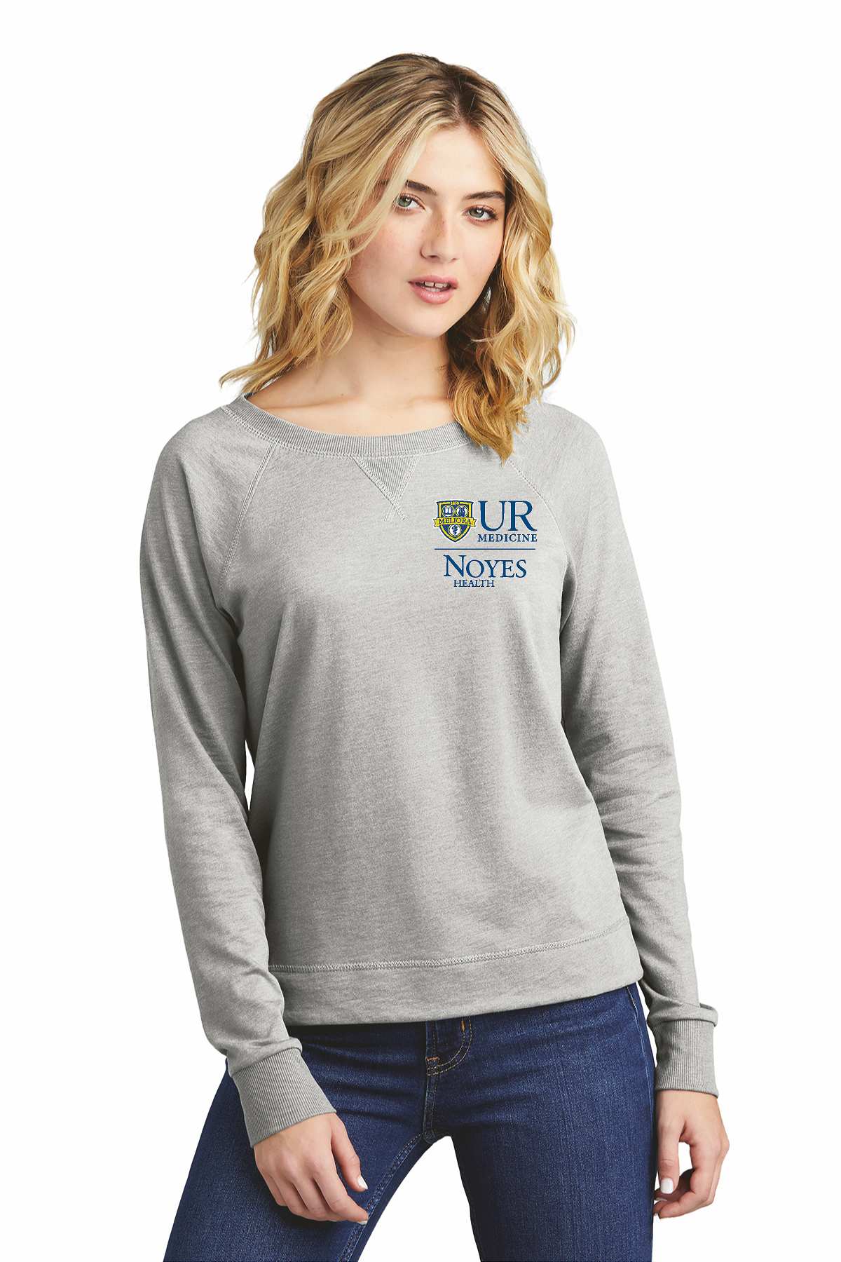 UofR DT672 District® Women’s Featherweight French Terry™ Long Sleeve Crewneck