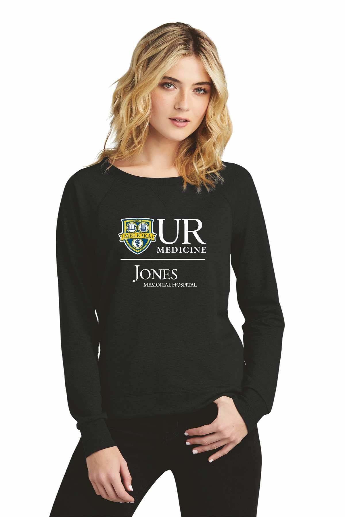 UofR DT672 District® Women’s Featherweight French Terry™ Long Sleeve Crewneck