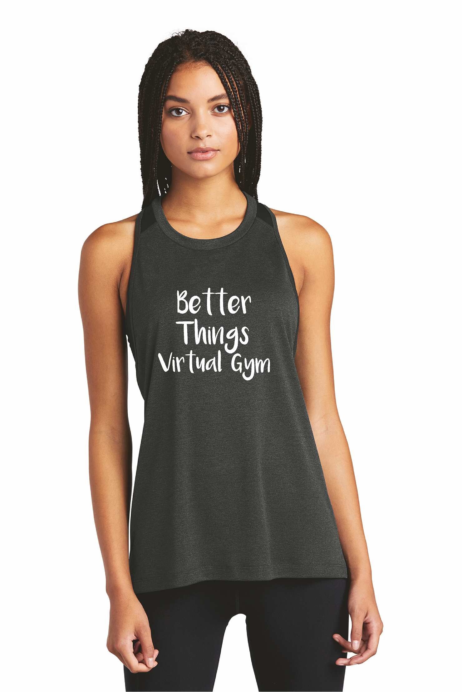 Better Things Gym LST466 Sport-Tek Ladies Endeavor Tank 2XL / Dark Gray/Black