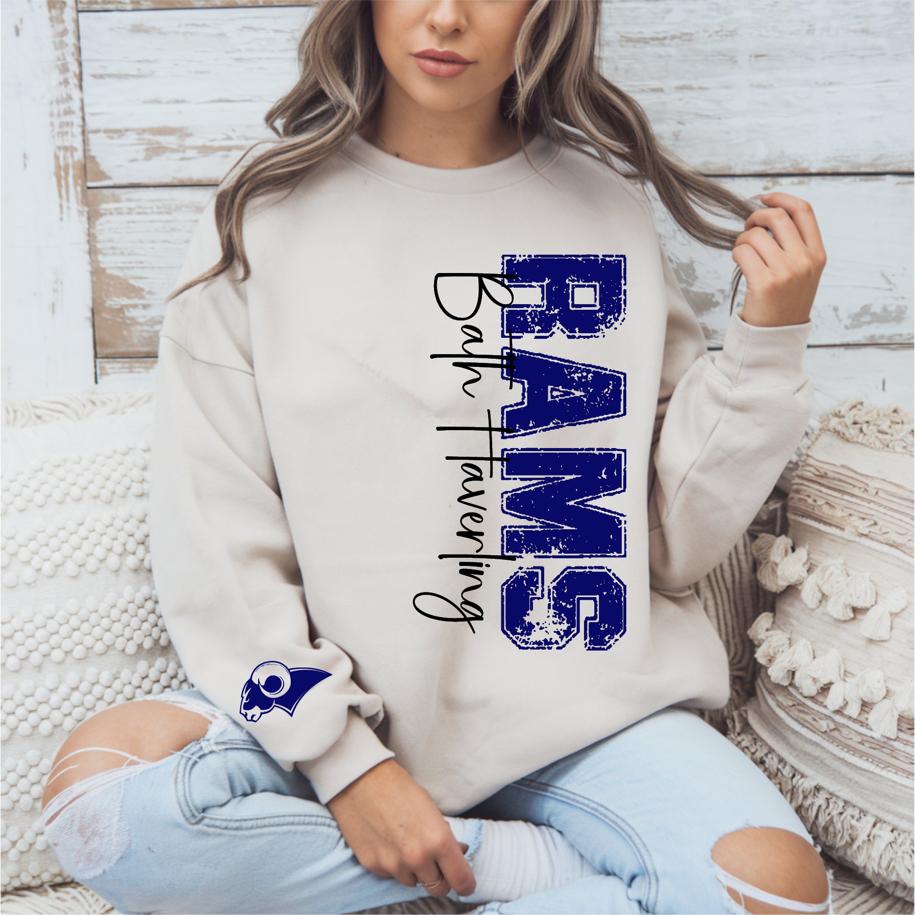 Bath Haverling Crewneck Sweatshirt SF000 Gildan Off White