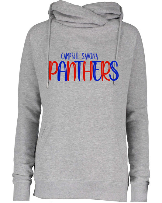 Campbell-Savona Panthers Ladies Cowl Neck hoodie, EZ329