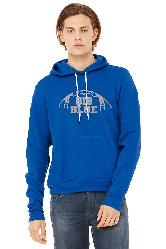 Big Blue Football Hoodie, Royal, 18500