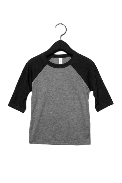 BCOJ CV839 BELLA+CANVAS® 3200T Toddler 3/4 Sleeve Baseball Tee