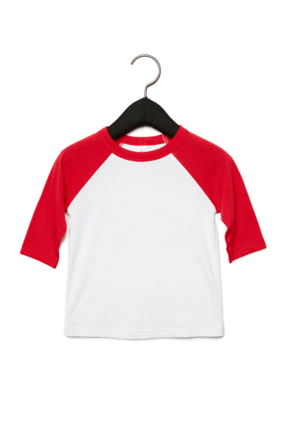 BCOJ CV839 BELLA+CANVAS® 3200T Toddler 3/4 Sleeve Baseball Tee