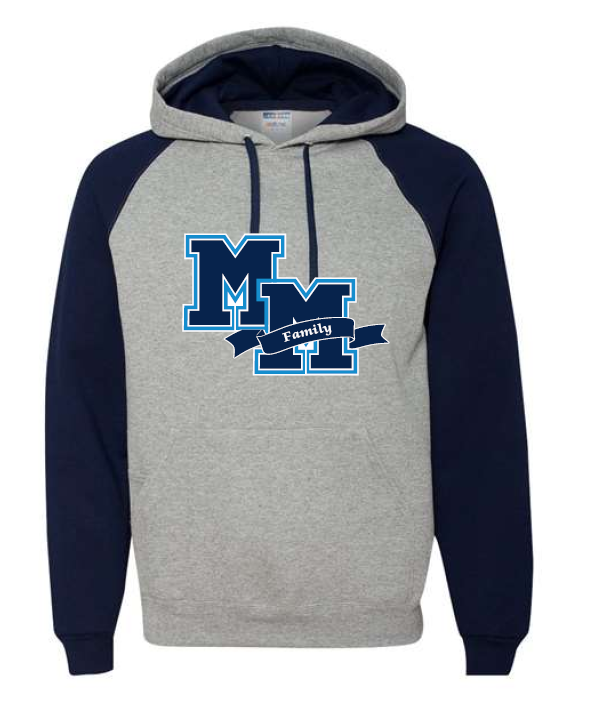 MMCSD - JZ328 JERZEES® 96CR NuBlend® Color-Block Raglan Hooded Sweatshirt