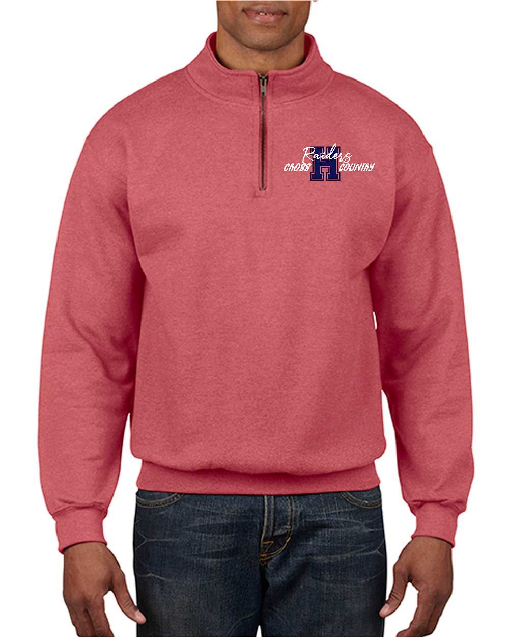 Hornell XC Gray Unisex Quarter-Zip pull over CF338