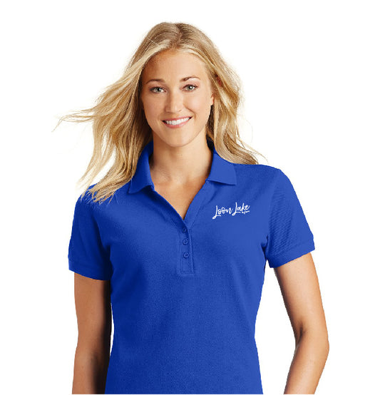 LL Loon Lake Words Only (Embroidered) Women's Eddie Bauer golf polo