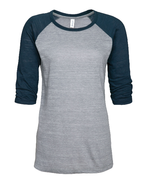 BCOJ EZ074 Enza® 07479 Ladies Vintage Triblend Raglan Baseball Tee