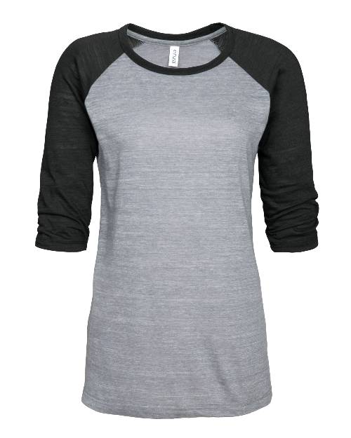 BCOJ EZ074 Enza® 07479 Ladies Vintage Triblend Raglan Baseball Tee
