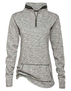 BCOJ EZ096 Enza® 096 Ladies Marled Cadet Collar Pullover