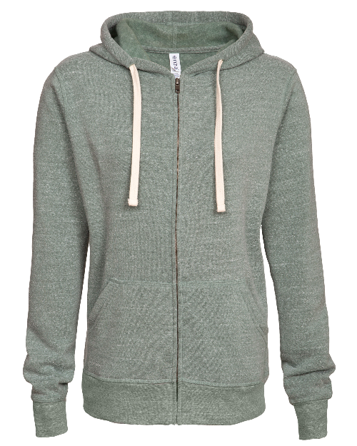 BCOJ EZ321 Enza® 32179 Ladies Triblend Vintage Washed Full Zip Hood