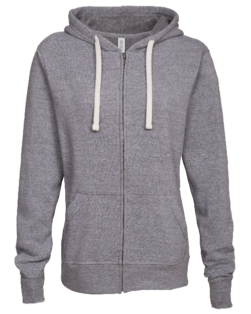 BCOJ EZ321 Enza® 32179 Ladies Triblend Vintage Washed Full Zip Hood