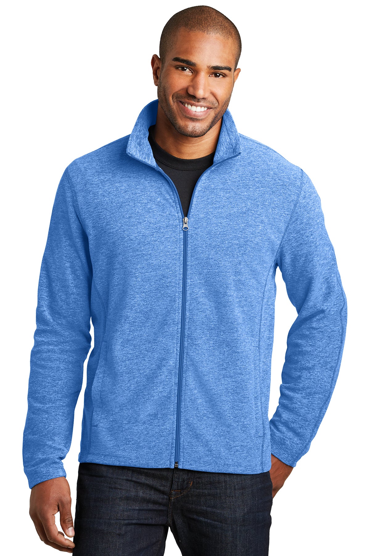 HBPC Port Authority® Men's Heather Microfleece Full-Zip Jacket F235