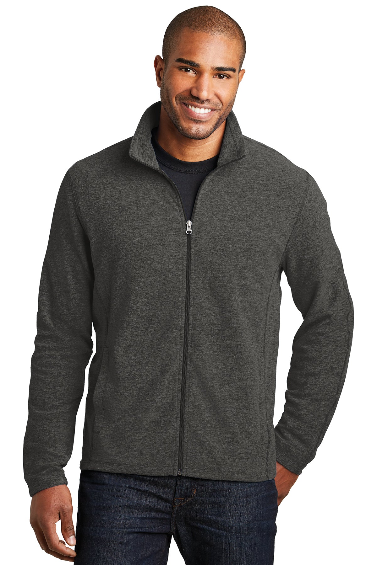HBPC Port Authority® Men's Heather Microfleece Full-Zip Jacket F235