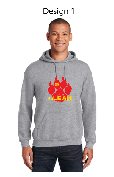 Olean School Gray Adult/Youth Hoodie BC3719