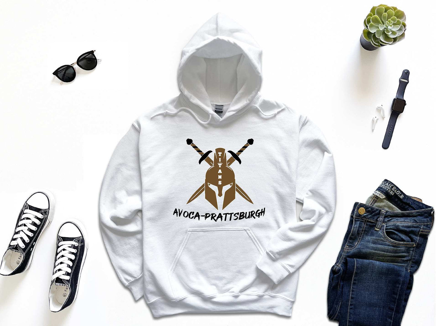 AP Avoca-Prattsburgh Unisex Bella hoodie BC3719 Helmet Design