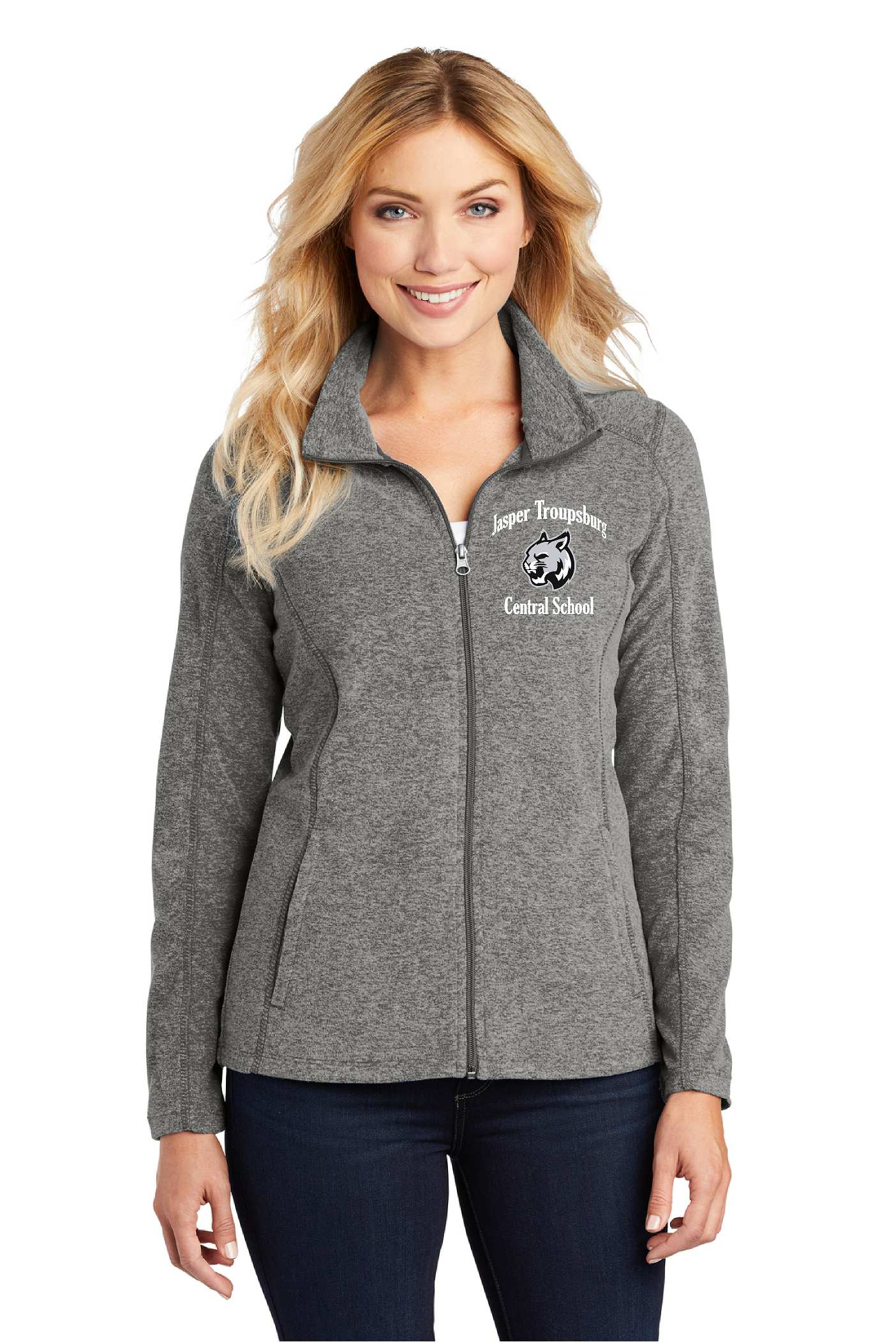 Jasper-Troupsburg Embroidered Port Authority® Ladies Heather Microfleece Full-Zip Jacket L235