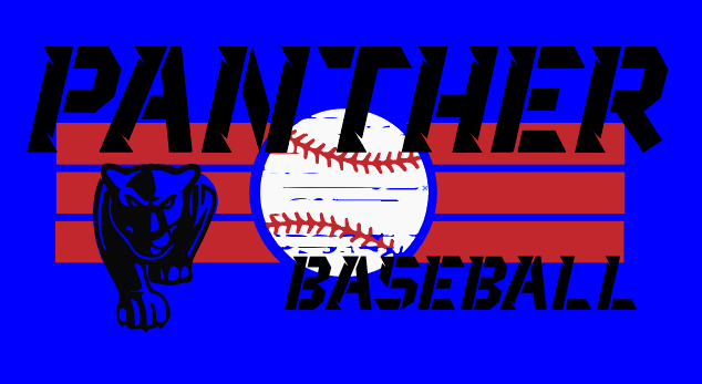 Panther Baseball Tshirt Blue Bella BC3001CVC