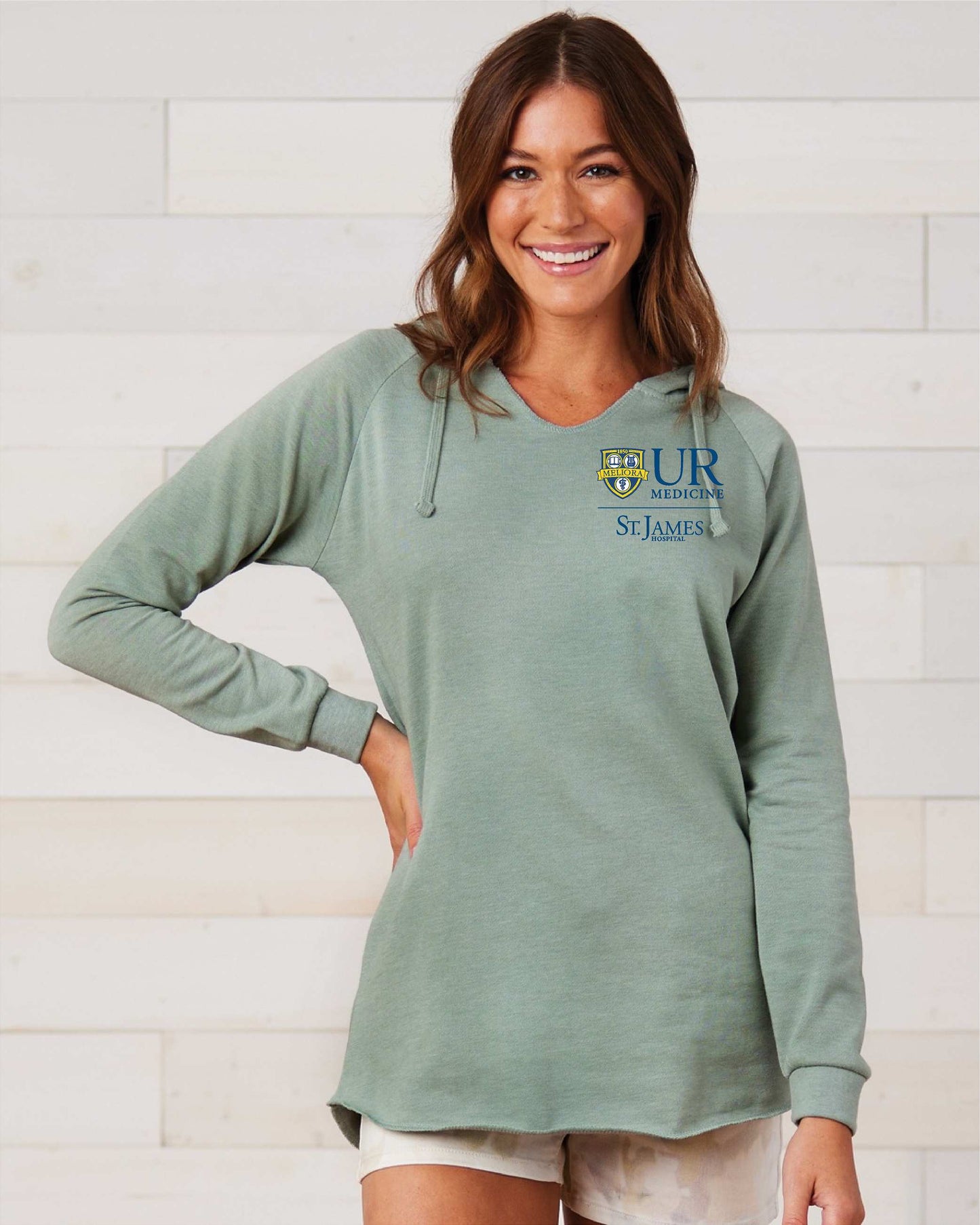 University of Rochester Hospitals EZ390 ladies Beach Fleece light weight hoodie