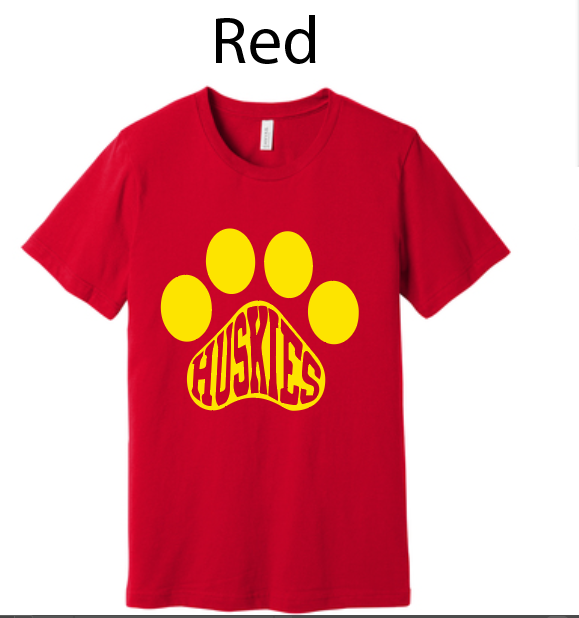 Olean Husky Paw Print Adult/Youth Tshirt BC3001