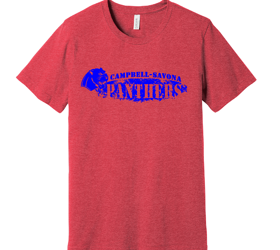 Campbell Savona Panthers faded design Bella tshirt BC3001