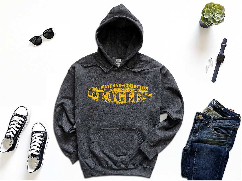 Way-Co Eagles Charcoal hoodie, unisex, adult/youth 18500