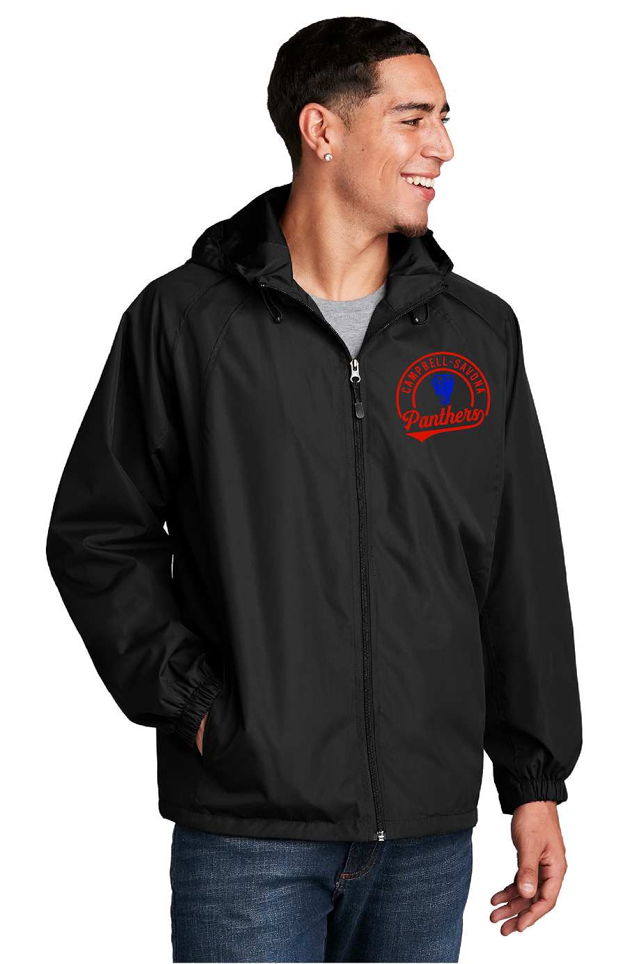 Campbell-Savona JST73 Sport-Tek Hooded Raglan jacket Adult or Youth