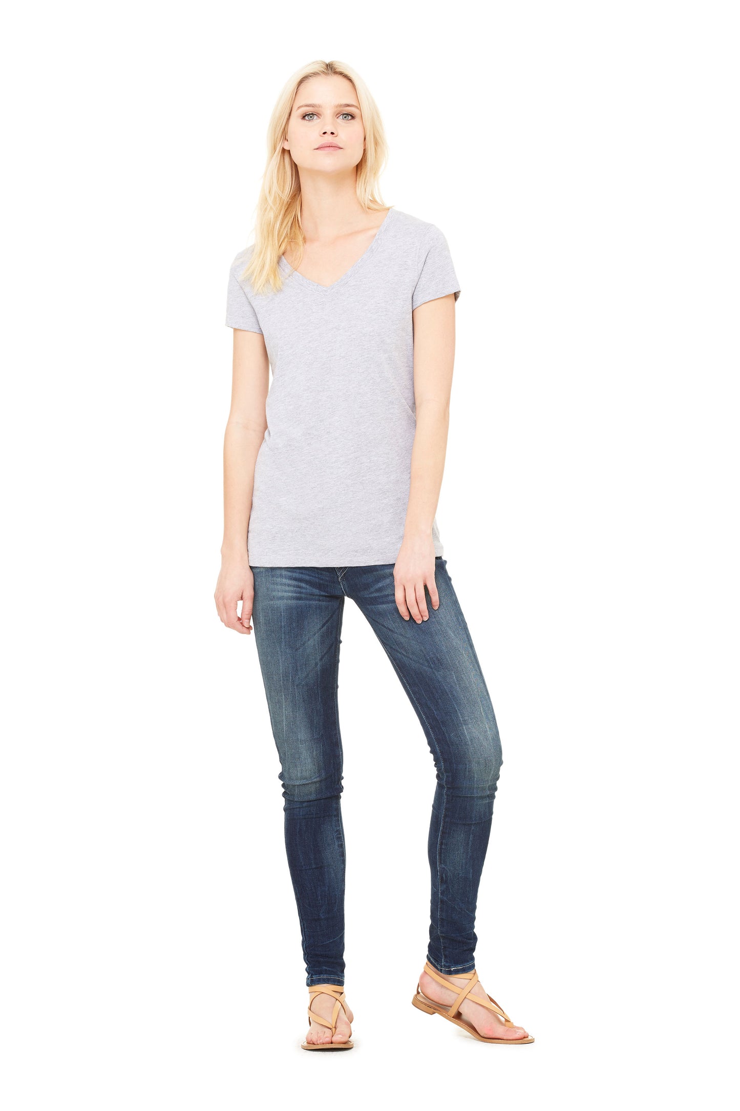 LL Loon Lake Words Only Women's Jersey Short Sleeve V-neck Tee