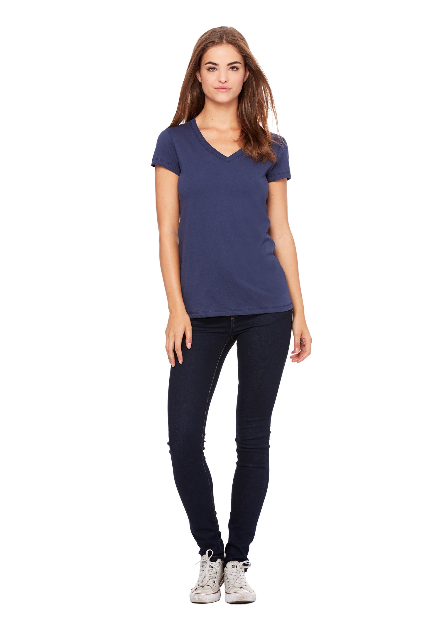 LL Loon Lake Words Only Women's Jersey Short Sleeve V-neck Tee