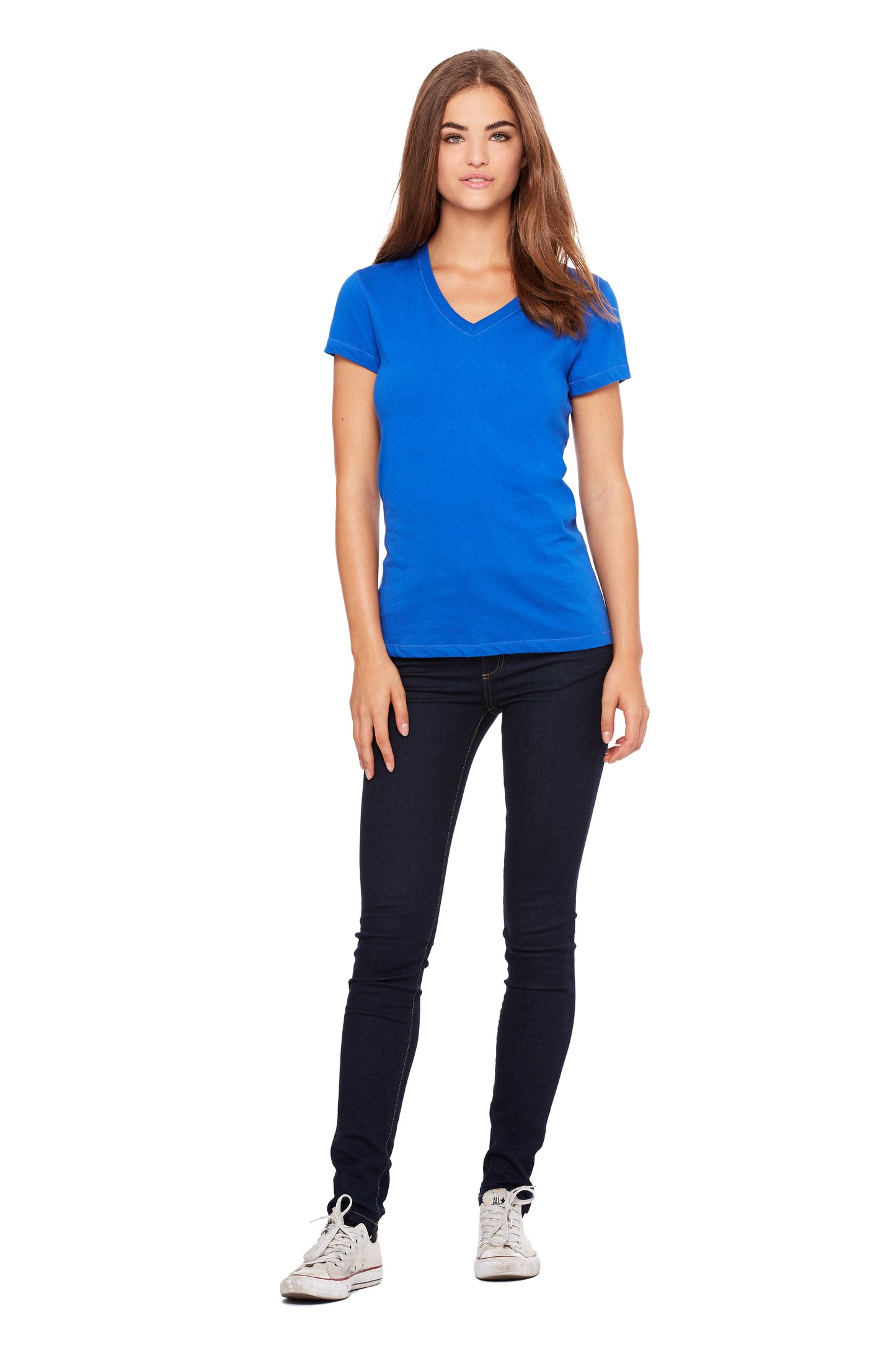 LL Loon Bird Women's Jersey Short Sleeve V-neck Tee