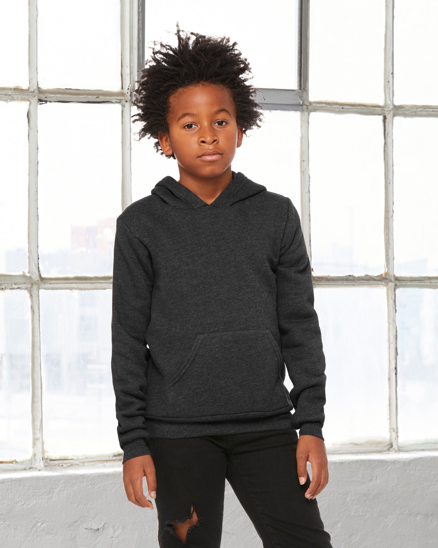 LL Loon Lake Words Only Youth Sponge Fleece Pullover Hoodie