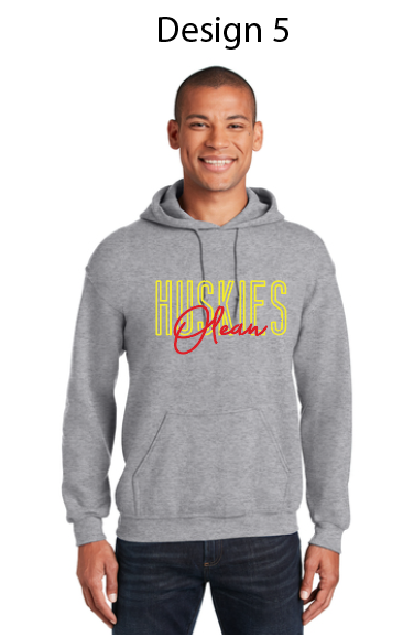 Olean School Gray Adult/Youth Hoodie BC3719