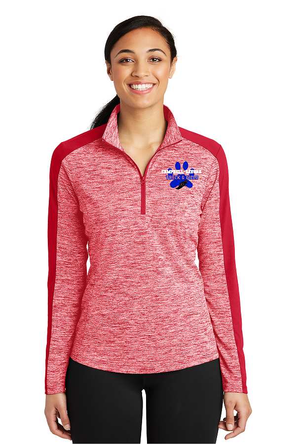 CS Track & Field Womens Sport-Tek Electric Colorblock Quarter zip LST397